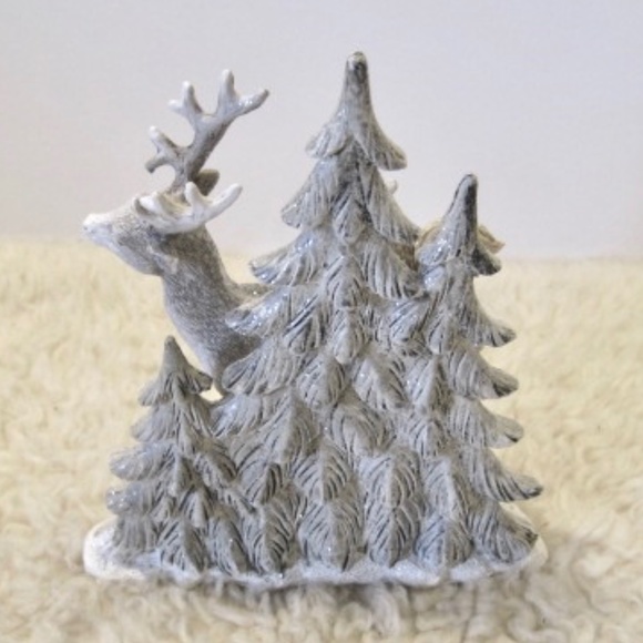 Deer Figurine w/Squirrel and Bird - Picture 2 of 6